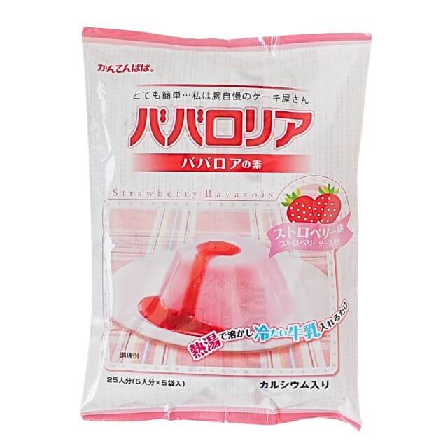 かんてんぱぱ  ババロアの素（ストロベリー） 500g