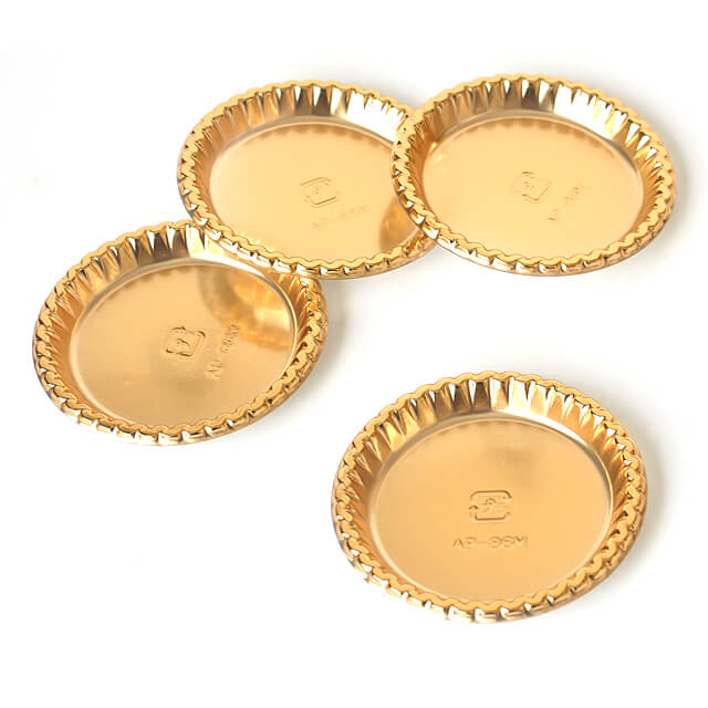 かねみつ PETゴールドトレー丸型AP-86M 100枚