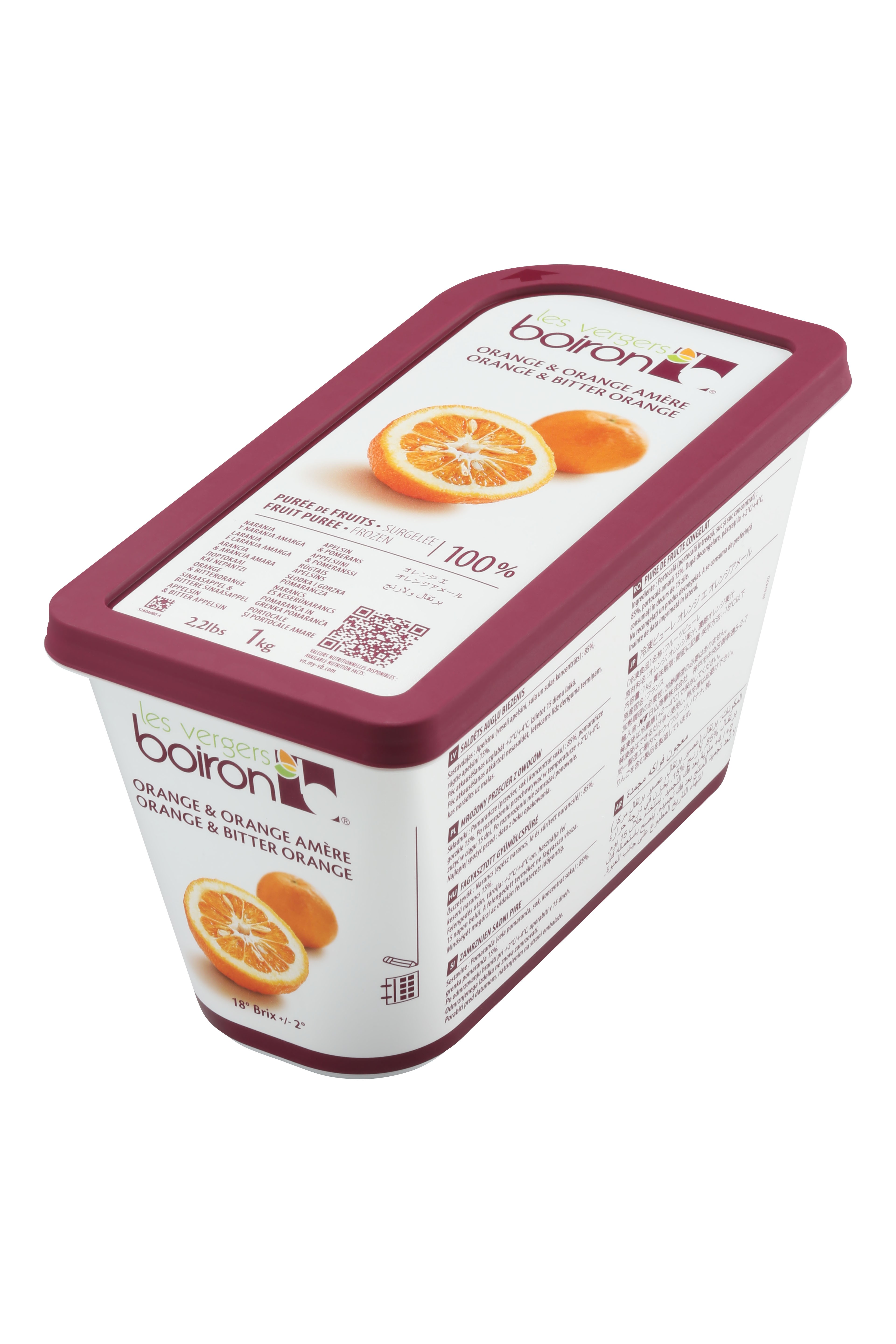 【冷凍】《ボワロン》 オレンジ エ オレンジアメールピューレ（無加糖） [1kg]